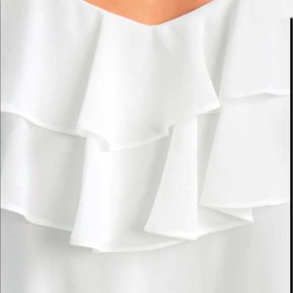 Lulu's White Off the Shoulder Ruffle Mini Dress - Picture 6 of 8